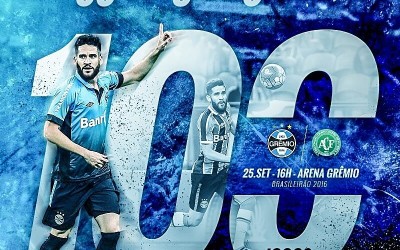 Marcelo Oliveira completará 100 jogos com a camisa do Grêmio