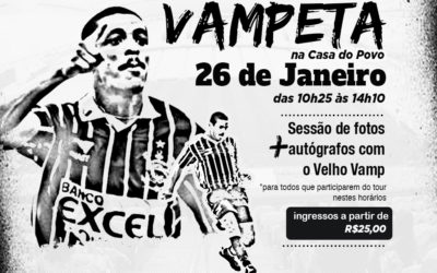 Tour Casa do Povo, da Arena Corinthians, recebe Vampeta em primeiro evento com ídolo na temporada 2018