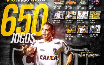 Pelo Atlético-MG, em duelo do Brasileirão, atacante Ricardo Oliveira completará 650 partidas na carreira
