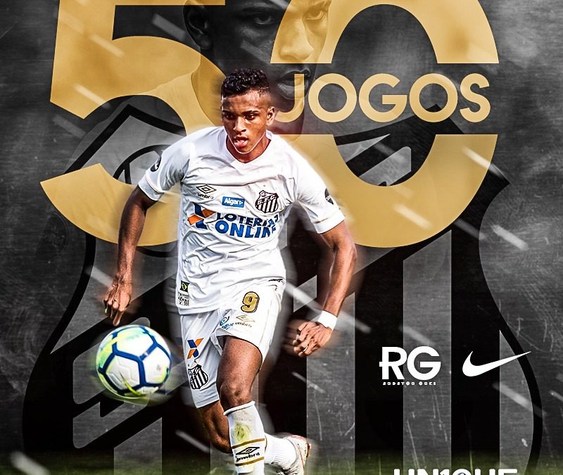 Aos 17 anos, atacante Rodrygo, cria das categorias de base do Santos, completa 50 jogos com a camisa do clube