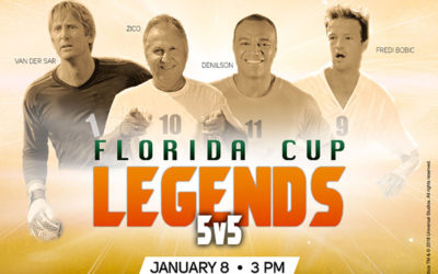Florida Cup 2019: Lendas do futebol mundial se encontram em janeiro no ‘Florida Cup Legends 5v5’ na Universal