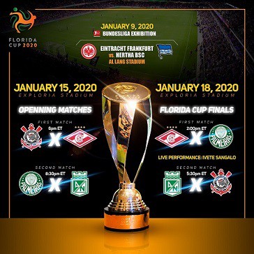 Florida Cup define tabela das partidas da edição de 2020 e inicia venda de ingressos aos fãs para o evento nos EUA