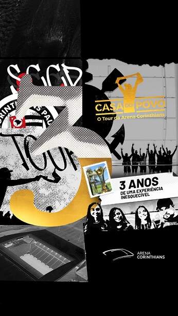 Com quase 150 mil visitantes, tour Casa do Povo, da Arena Corinthians, faz aniversário de três anos neste domingo (10)