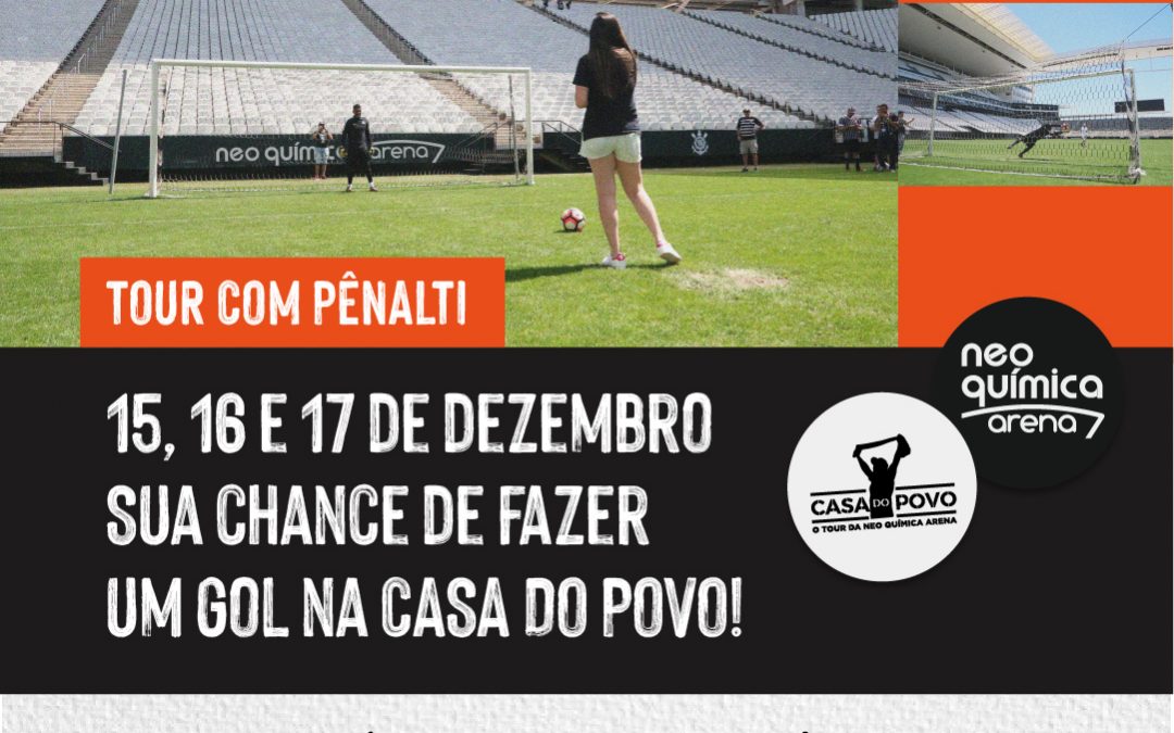 Em passeio especial, Tour Casa do Povo terá cobrança de pênalti para torcedor do Corinthians em dezembro