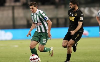 Mateus Vital comemora a classificação do Panathinaikos para final da Copa da Grécia